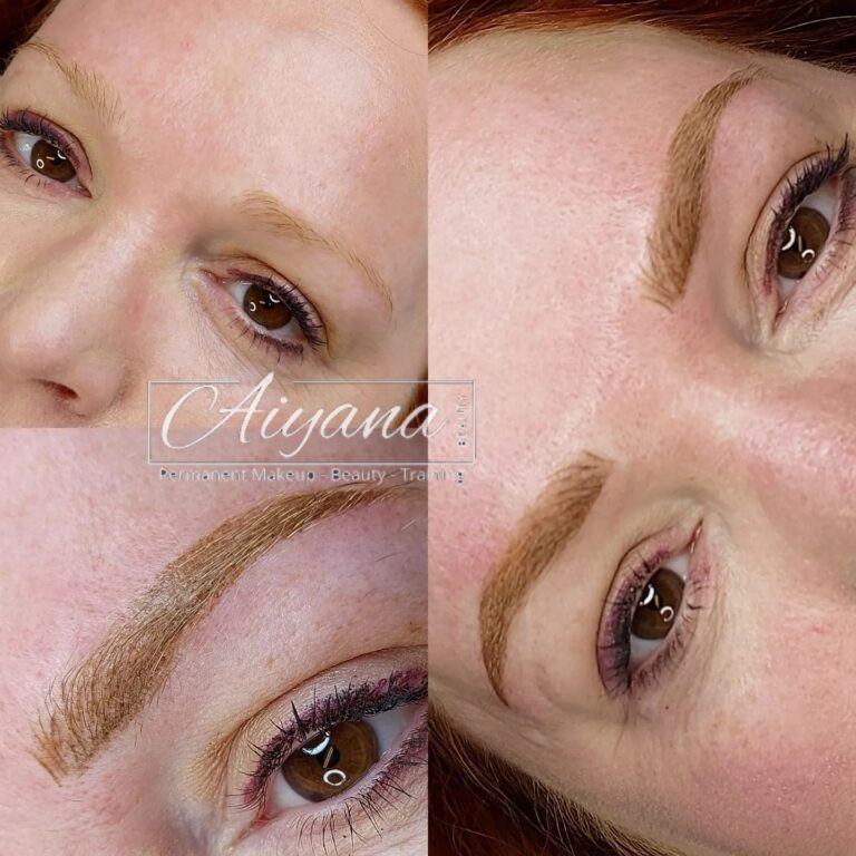 soft light auburn combination brows