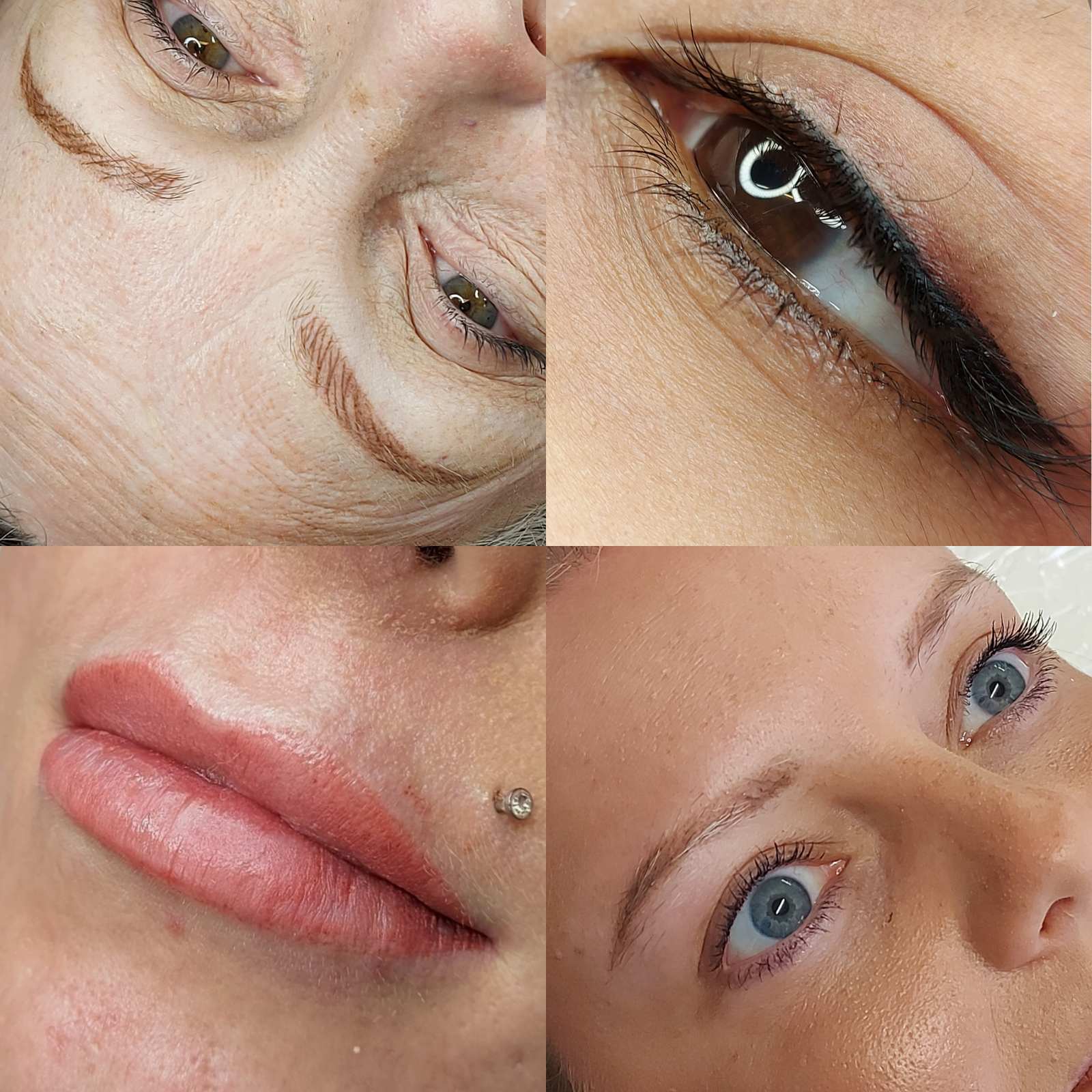 Brows, eyeliner and lip permanent makeup