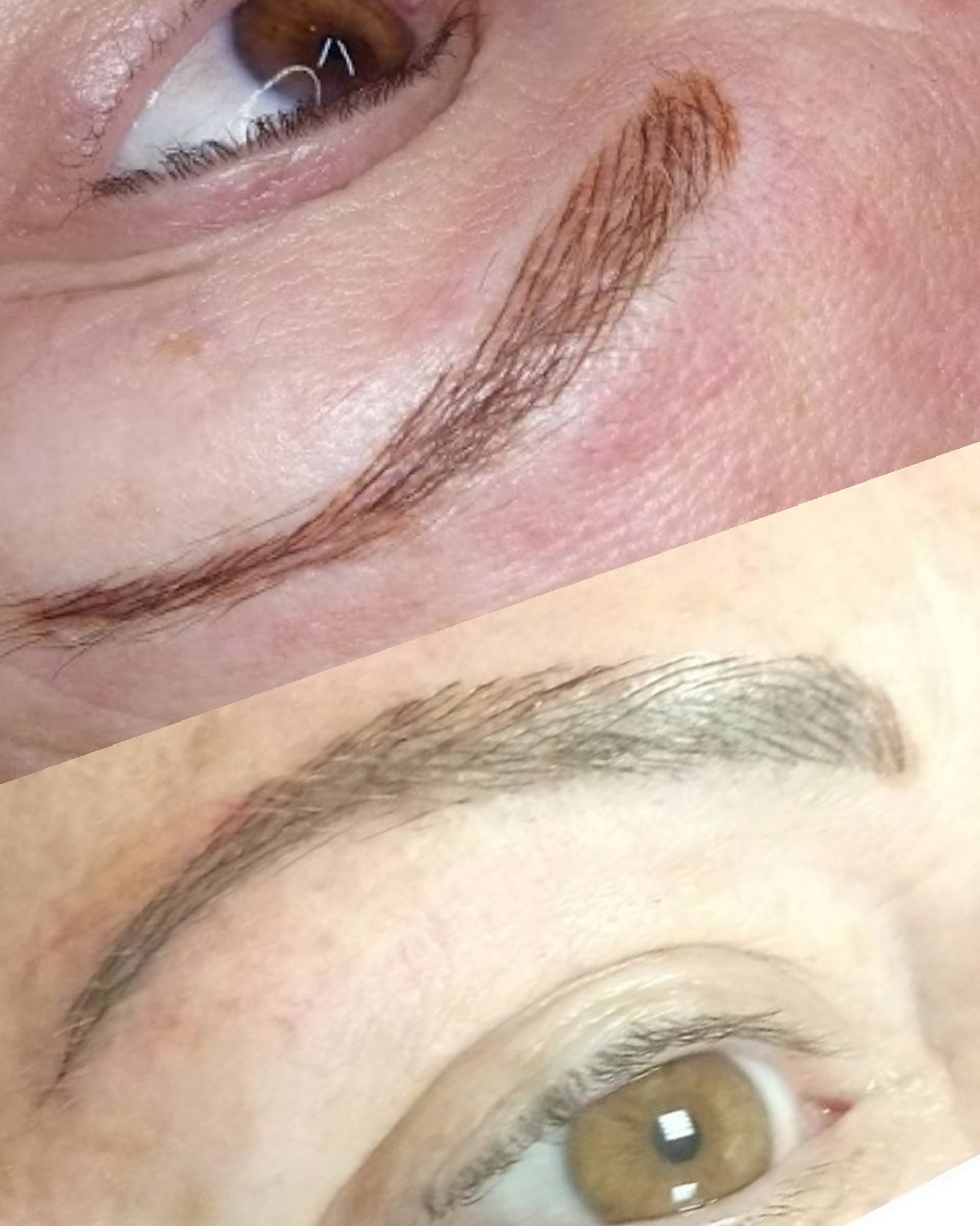 hairstroke and microblading brow